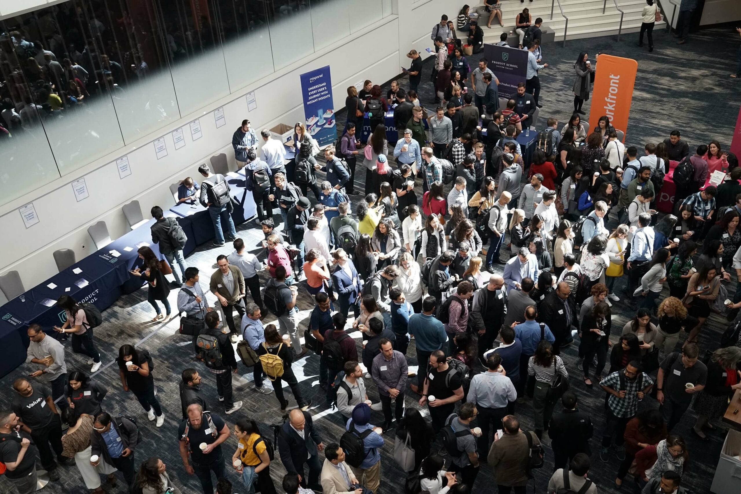 Large crowd of people at an expo